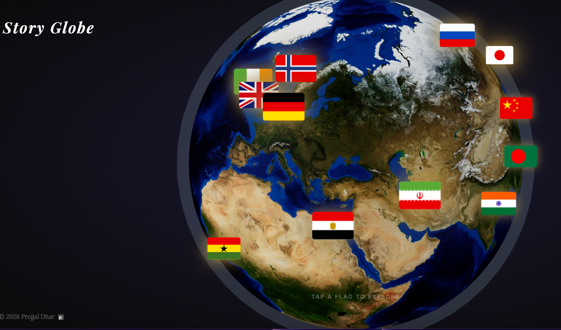 Story Globe - Interactive 3D Folk Tale Explorer